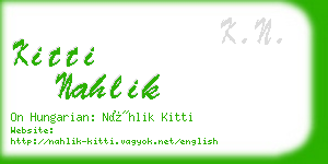 kitti nahlik business card